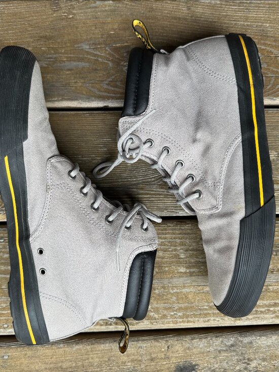 Doc Martens Gray Canvas Lace Up Eason Chukka Boot in Men\'s 12/EU 46 main image 4